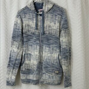 Johnnie -O Blue and Cream Hooded Jacket